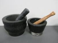 2 x Assorted Pestle & Mortar to Include: 1 x Cole & Mason & 1 x Zwilling