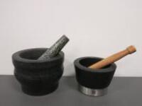 2 x Assorted Pestle & Mortar to Include: 1 x Cole & Mason & 1 x Zwilling