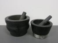 2 x Assorted Pestle & Mortar to Include: 1 x Cole & Mason & 1 x Zwilling