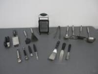 17 x Assorted Items of Branded Zwilling, Microplane & Hygiplas Cookware to Include: Spoons, Ladles, Tongs, Masher, Peelers, Spatulas, Graters (As Pictured/Viewed)