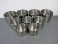 9 x Assorted Sized Stainless Steel Pots