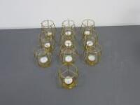 10 x Ikea PARLBAND Tealight Holder. NOTE: Missing One Glass Jar