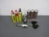 5 x Blow Torch Heads with 9 New & Part Used Butane Gas Canisters
