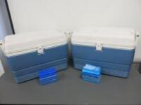 3 x Igloo Maxcold QT50 Coolbox & 15 x Cooler Packs