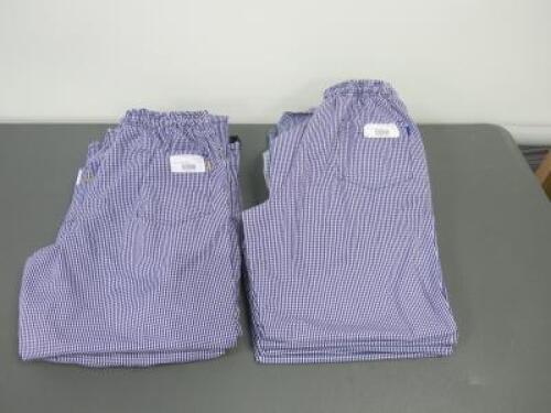 9 x Pairs of Chef Trousers. 4 x Medium & 5 x Small