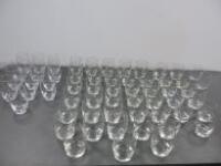 59 x Assorted Sized Loose Tumbler Glasses