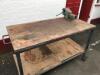 Heavy Duty Mobile Workshop Workbench with Paramo Vice. Size (H)87cm x (W)150cm x (D) 70cm. - 2