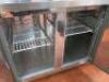 Polar 3 Door Mobile Refrigerated Counter Top Preparation Unit with Shelf Over, Model Polar G597. Size H138cm x W180cm x D70cm - 4