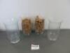 4 x Glass Vases with Corks, Size H30cm x Dia 18cm