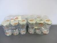 4 x New Packs of 6 Le Parfait Famillia Wiss French Glass Transparent Twist Lid Jar