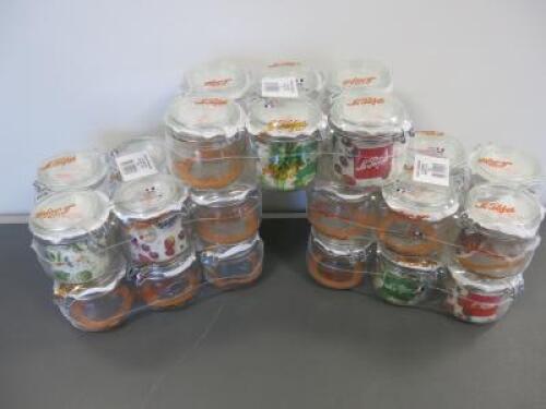 5 x New Packs of 6 Le Parfait Super Deluxe French Glass Preserving Jar, 500g