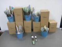 240 x Pieces of New Boxed & Loose 10" & 7" Zeal Perfect Grip Silicone Cooking Tongs & Buckets in Assorted Colours to Include: 4 x Boxes of 20 & 45 x Loose (10") & 4 x Boxes of 20 & 35 x Loose (7")