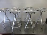 6 x Indecasa Aluminium Bar Stools. Size H66cm