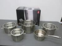 Boxed Ex Display Zwilling Vitality Set of 5 Stainless Steel Cookware Set