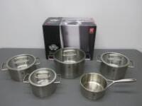 Boxed Ex Display Zwilling Vitality Set of 5 Stainless Steel Cookware Set