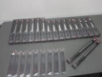 New/Packaged Lot of 26 Zwilling Professional Chef's Knives & Accessories to Include: 6 x Boning Knives, 4 x Paring Knives, 5 x Peeling Knives, 2 x Steels & 9 x Sheaths