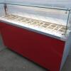 New/Unused (Manufactured July 2017) TFSE Products Ltd, Café Counter Refrigerated Servery. Model SM1750-740R. LED Lit Gantry with Toughened Glass Screen Top, Front & Sides. Open Under with Integral Compressor & Controls. Stainless Steel Construction with R - 9