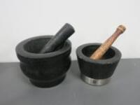 2 x Assorted Pestle & Mortar to Include: 1 x Cole & Mason & 1 x Zwilling