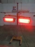 Stanners Infrared Heating, Mobile Adjustable 2 Lamp, Model Euro2000.