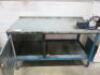 J.A.S.Metal Workbench with Door, Shelf Under & Eclipse Engineers Vice. Size H85cm x D75cm x W150cm. - 2