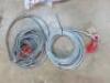 2 x Winch Wire Rope with Safety Hooks (1 x New/1 x Used). Size 10mm x 25m.