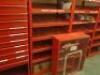 4 x Wurth Supplies Small Parts Storage Bays, Size H190cm x W54cm x D34cm & 1 x Wurth Metal & Perspex Display Cabinet with Key. - 5