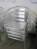 12 x Aluminium Lightweight Outdoor Bistro Chairs. - 2