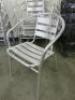 12 x Aluminium Lightweight Outdoor Bistro Chairs. - 3