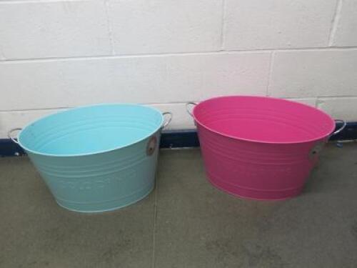 2 x Cold Drinks Ice Buckets with Bottle Opener.