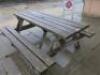 Heavy Wooden Picnic Table, Size H77cm x W183cm x D152cm. - 3