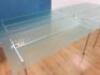 4 x Glass Top Metal Base Meeting Tables, Size H74cm x W180cm x D80cm. - 2