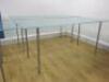 4 x Glass Top Metal Base Meeting Tables, Size H74cm x W180cm x D80cm. - 4