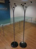 2 x 5 Peg Coat Stands, H172cm.