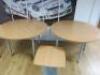 3 x Light Wood Tables to Include: 2 x Round Meeting Tables, D120cm & 1 x Sq Coffee Table 60cm x 60cm. - 2