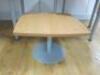 3 x Light Wood Tables to Include: 2 x Round Meeting Tables, D120cm & 1 x Sq Coffee Table 60cm x 60cm. - 3