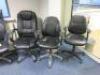 7 x Black Faux Leather Swivel Operators Chairs (Condition As Viewed/Pictured). - 2