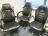 7 x Black Faux Leather Swivel Operators Chairs (Condition As Viewed/Pictured). - 3