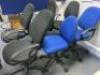 7 x Assorted Hopsack Cloth Operators Chairs (Condition As Viewed/Picture) - 3