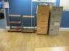Quantity of Assorted Office Furniture to Include: 1 x Reception Counter, 7 x Wave Desks, 6 x Pedestals, 7 x 4 Drawer Filing Cabinets, 1 x Executive Office Suite, 1 x Book Case & 1 x Nobo Projector Trolley (As Viewed/Pictured). - 2