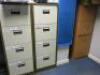 Quantity of Assorted Office Furniture to Include: 1 x Reception Counter, 7 x Wave Desks, 6 x Pedestals, 7 x 4 Drawer Filing Cabinets, 1 x Executive Office Suite, 1 x Book Case & 1 x Nobo Projector Trolley (As Viewed/Pictured). - 5