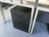 Quantity of Assorted Office Furniture to Include: 1 x Reception Counter, 7 x Wave Desks, 6 x Pedestals, 7 x 4 Drawer Filing Cabinets, 1 x Executive Office Suite, 1 x Book Case & 1 x Nobo Projector Trolley (As Viewed/Pictured). - 10