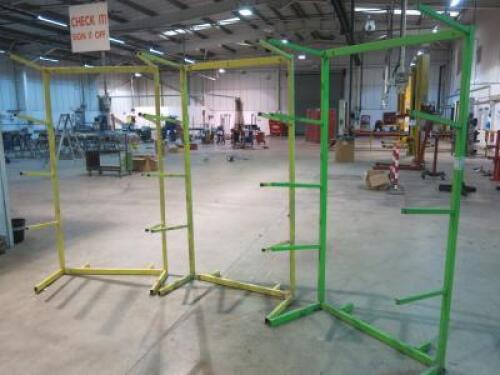 3 x Single Sided Parts Racks in Yellow & Green.