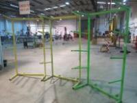 3 x Single Sided Parts Racks in Yellow & Green.