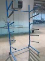 1 x Mobile 6 Rack, Parts Stand in Blue.