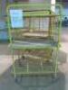 4 x Mobile Trolleys with 3 Shelves in Yellow. - 5