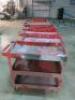 7 x Mobile Parts & Tool Trolley's in Red (For Spares/Repair). - 4