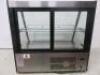 Blizzard Refrigerated Counter Top Illuminated Display Cabinet, Model COLDT1, 130Lt Capacity. Comes with Wire Shelf, Sliding Doors at Rear & Instruction Manual. Size H64cm x 69cm x D59cm. - 4