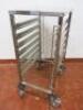 Vogue Gastronorm 7 Level Racking Trolley On Castors. Size H90cm x W39cm x D56cm.