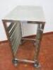 Vogue Gastronorm 7 Level Racking Trolley On Castors. Size H90cm x W39cm x D56cm. - 2