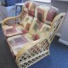 Bentwood Cane Conservatory 2 Seat Sofa with Cushions. - 3